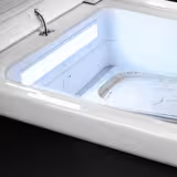 Countertop Ice Cream Display Freezer - 460mm - Static cooling - for 2 x 5 litres Napoli pans - Black - hinged glass lid