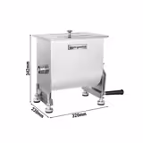Käsikäyttöinen lihasekoitin - 10 l - 7,5 kg - manuaali