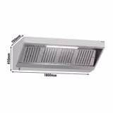 Profesionalna zidna napa - 1800 mm - labirintni filter i LED rasvjeta