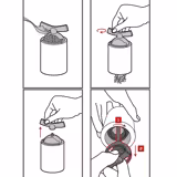 (6 pièces) PEUGEOT | ISEN - Moulin à graines de lin - Bois - Naturel - Hauteur : 130 mm