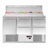 Saladette Mini ECO - 1365x700mm - 1 deur + 4 lades - voor 8x GN 1/6