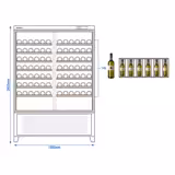 Şarap Dolabı - Beyaz - tek bölgeli - 640L - en fazla 84 şişe