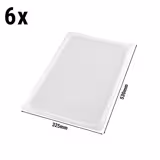 (6 unidades) CAMBRO | Camwear® tampa GN em polipropileno 1/1 - hermética - leitosa