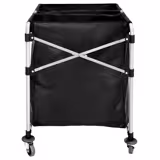 Wózek na pranie - składany - 2x150l - rama aluminiowa - Czarny