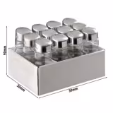 Shaker multifuncțional - set de 12 - rotund - sticlă - înălțime: 90mm