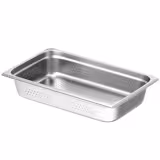 (6 Stück) Edelstahl-Behälter GN 1/1 - gelocht - Höhe: 100mm