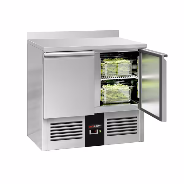 Tezgah Tipi Buzdolabı PREMIUM - 900x700mm - 2 kapılı - statik soğutma; dijital termostat; içten motorlu; GN 1/1 uyumlu; tabanlı; otomatik defrost