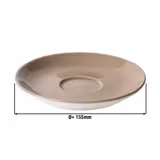 (6 sztuk) Spodek do cappuccino - Ø 15,5 cm - Brązowy