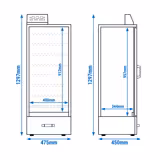 Tütsüleme Fırını - Dijital Kontrol - Elektrikli - 7 Raflı & Cam kapı - 475x450x1300mm - Siyah