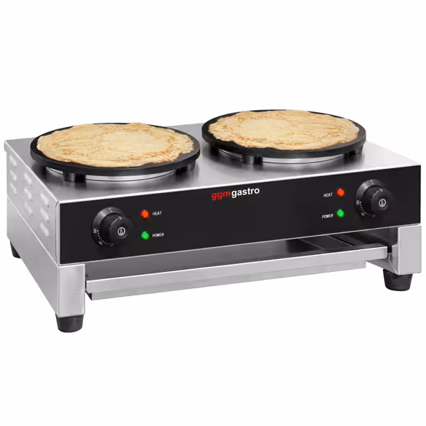 Naleśnikarka - Sterowanie: manualne - podwójna - Ø 400mm - 6kW - 230/400V