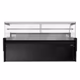 Comptoir vitrine réfrigérée - 2480x975mm - +2/+8°C - 200L - Façade noire - Vitre droite