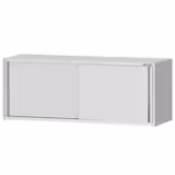 Rozsdamentes acél faliszekrény ECO - 2000x400 mm - tolóajtóval - 650 mm magas