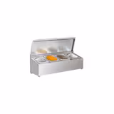 Fűszer polcrátét - 4x GN 1/6 - fedővel - 690x250x210 mm