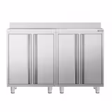 Armário de trabalho - para máquina de café - 1200x600mm - com 4 portas de batente - com aba traseira 100mm