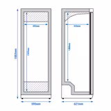Commercial Upright Fridge Stainless Steel ECO - 293L - Single Door