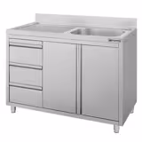 Spülschrank ECO - 1200x700mm - 3 Schubladen - & 1 Becken rechts