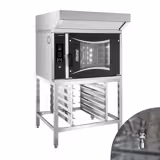 Bakkerij elektrische combisteamer - Digitaal - 6x EN 60x40 - incl. afzuigkap, onderstel & wassysteem