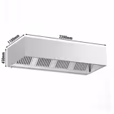 Kastenhaube - 2200mm - mit Filter & Lampe