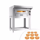 Plynová pec na pizzu - 9x 35 cm - vč. digestoře & podstavce