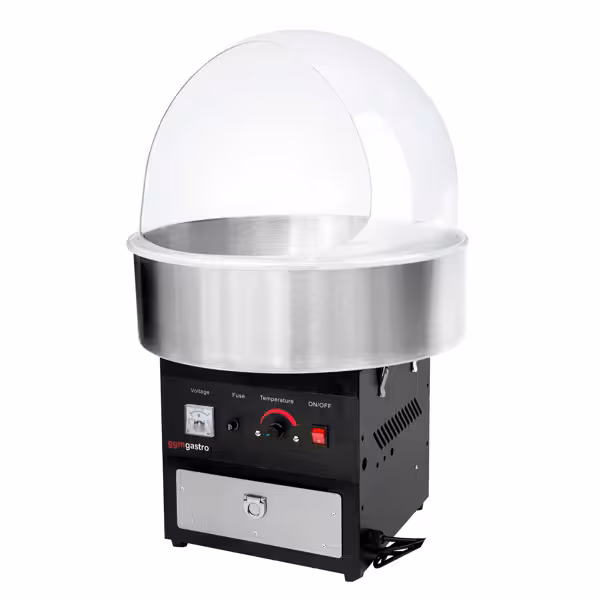 Suikerspinmachine - Ø52cm - 950W - zwart - incl. beschermkap