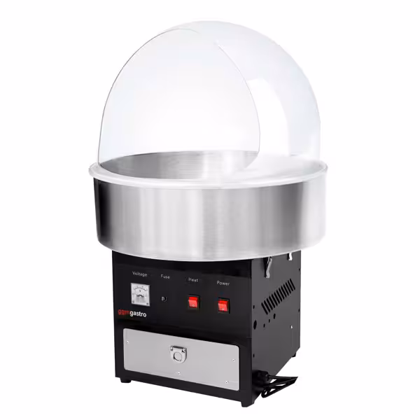 Zuckerwattemaschine - Ø 520mm - 950 Watt - Schwarz - inkl. Hygieneschutz