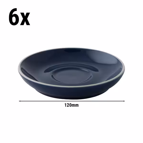 (6 stuks) Colors - Espressoschotel - Ø 120mm - Blauw