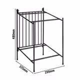 Açık Büfe Teşhir Standı - Metal - Siyah - 325x290x480mm - GN 1/2 ile uyumlu