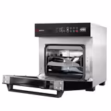 Speedofen - 3,4 kW - Edelstahl - inkl. Temperaturfühler, Pizzablech, Antihaft-Korb | 80% schnelleres Garen