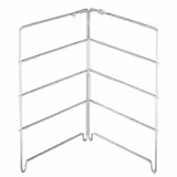 Suporte para bandejas de pizza - 260x250x260mm - Ø280mm - Aço inoxidável - com dobrável & bloqueável - 4 bandejas