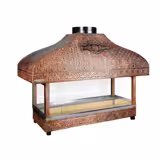 Holzkohle Kupfergrill - 1500mm - mit Glas