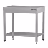 RVS werktafel ECO - 600x700mm - met bodemplaat