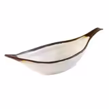 (6 szt.) Miska bufetowa - CROCKER - Melamina - 0,65l - 420x140x95mm - Biały/Brązowy