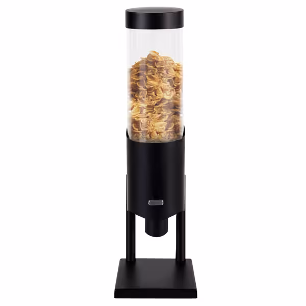 Commercial Cornflakes Dispenser – Black - Lever Release - 150 mm Wide - Not for fine muesli