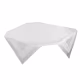 (5 pcs) Damask Square Tablecloth Tessin Atlas - Satin Band - 100x100cm - White