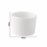 (6 pcs) Dessert Bowl - White Delight - Porcelain - 230ml - round - Ø 100mm - White