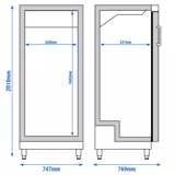 LIEBHERR | Réfrigérateur en inox PERFECTION - 688 litres - GN 2/1 - Intérieur en plastique - avec 1 porte en verre       