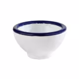 (6 pz) Coppetta per salse - ENAMEL LOOK - Melamina - 20ml - quadrata - 55x55x40mm - Bianco/Blu