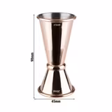 (6 pz) Misurino da bar doppio - Acciaio inox - 2cl & 4cl - con graduazioni interne 1cl & 3cl