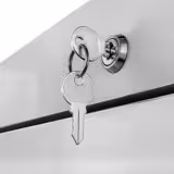 (2 Stück) Mini Lagertiefkühlschrank Edelstahl ECO - 200 Liter - mit 1 Tür - Innenseite der Tür aus Kunststoff