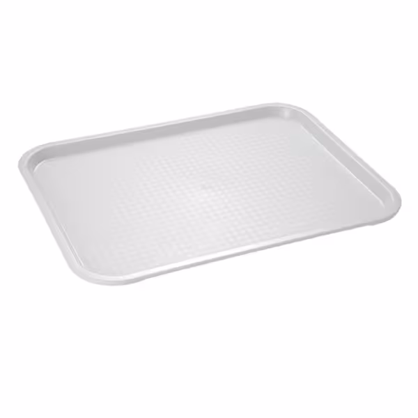 (6 stuks) Fastfood-dienblad FAST FOOD - Polypropyleen - 45x35,5cm - hoogte: 25mm - Grijs - textuur oppervlak - geschikt voor vaatwasser