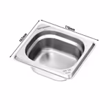 (1 piece) – Stainless Steel Gastronorm Pan GN 1/6 – Height 65 mm