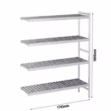 Raft extensibil din aluminiu - 1745 x 1800 mm - Capacitate de încărcare: 600 kg