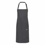 (6 pieces) KARLOWSKY | Carlo Bib Apron – Black - 70 x 90 cm - 100% Cotton - 2-Section Pocket