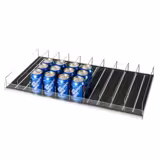 (5 pcs) Bottle shelf - Acrylic & stainless steel - 600x442x75mm - for WKBL1500, WKBL1100 & WTBL1100 middle doors - 10 compartments; sloped surface for self-feeding bottles & cans