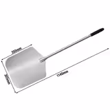 Pravokutna lopata za pizzu - anodizirani aluminij - ekstra lagana - 305x350 mm - drška aluminijska