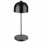 (4 pcs) LED Table Lamp - JOSEF MINI - Rechargeable - Cordless - 3-step dimmable - Ø110mm - Black - with Charging Dock