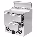 Beredningsbord Mini PREMIUM - 900mm - för 5x GN 1/6 - 1 dörr & 2 lådor