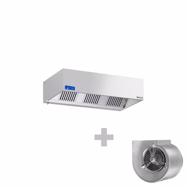 Afzuigkap doosmodel met ingebouwde motor - 1800mm - met toerentalregelaar, labyrintfilters & verlichting