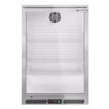 Banco Frigo Bar - 600mm - 130Litri - con 1 porta in vetro a battente - Acciaio inox