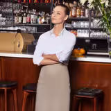 (6 sztuk) KARLOWSKY | Fartuch Bistro Basic - Piaskowy	